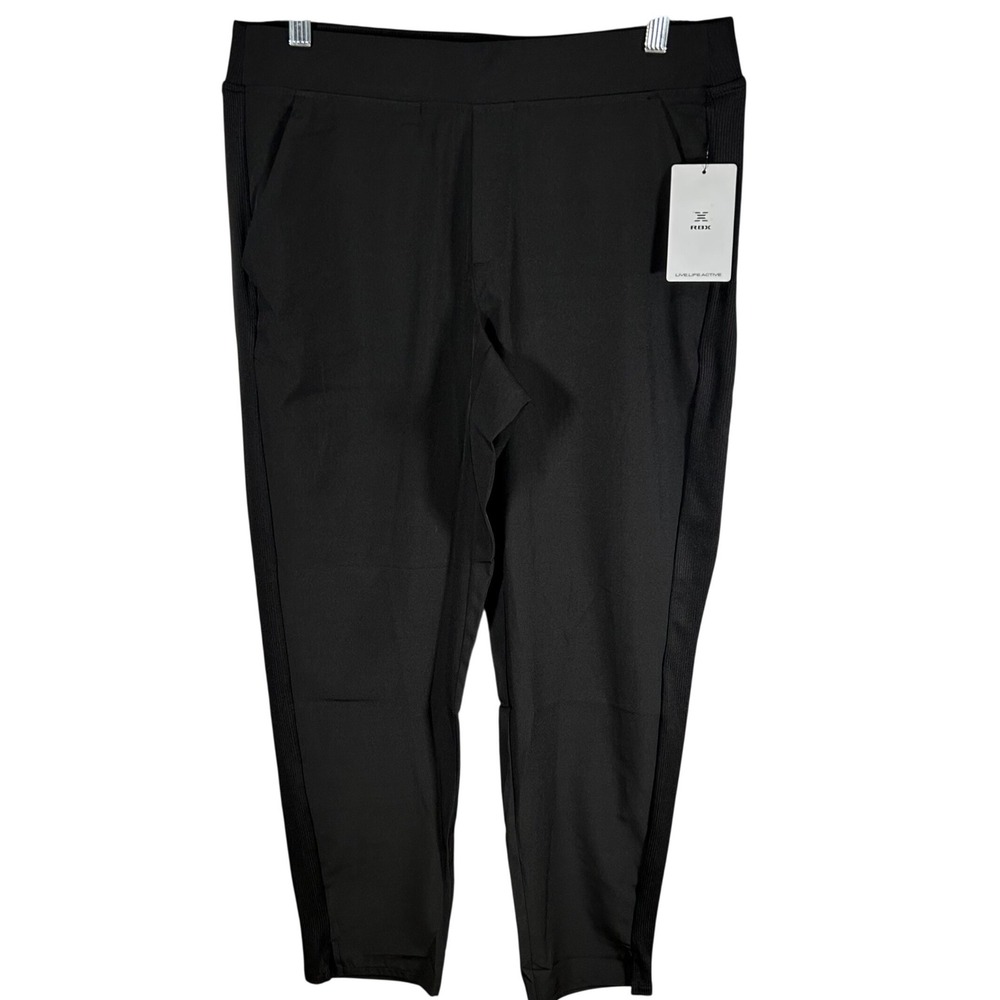 RBX Active Mens Black Performance Tapered Joggers Pants Size Medium New